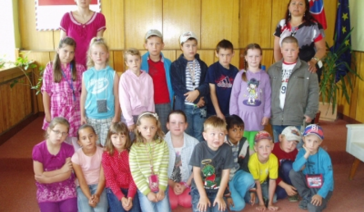 Návšteva detí na Obecnom úrade